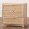 Baxton Studio Elsbeth Japandi Oak Brown Finished Wood and Natural Rattan 3-Drawer Storage Cabinet 227-12953-ZORO - alternate 8